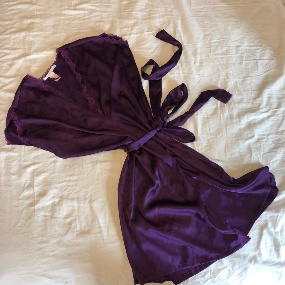 Victoria’s Secret purple silk robe